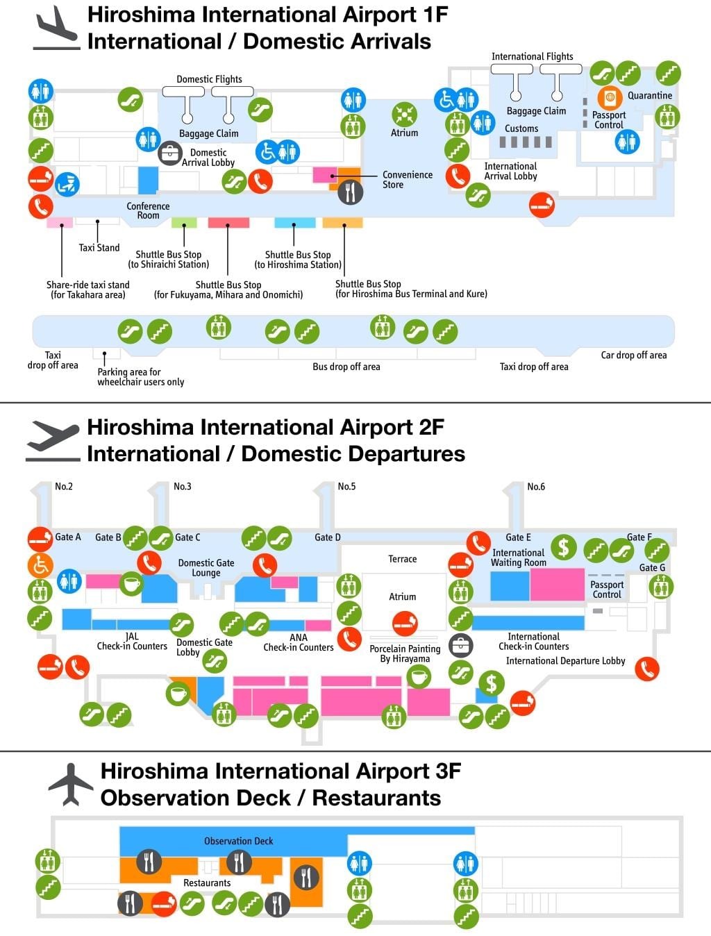 Mapa de hiroshima aeropuerto