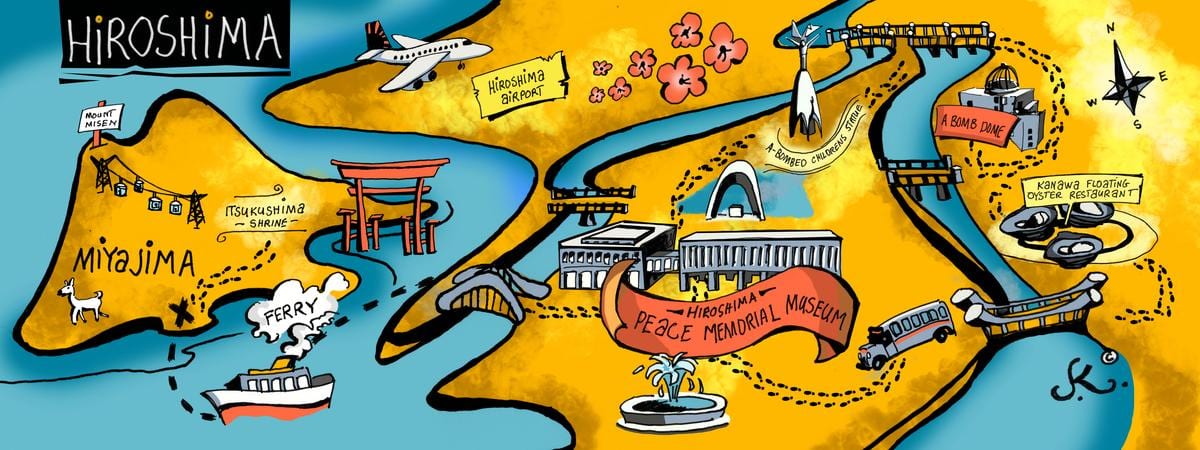 Mapa de hiroshima arce